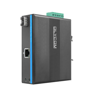 Endüstriyel PoE Medya Dönüştürücü 15.4W 30W Yönetilmeyen Hızlı Ethernet DIN Rail CE Mini Boyut
