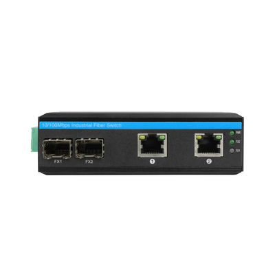 CE 10/100Mbps Endüstriyel Ağ Değiştiricisi 2 SFP Port ve 2 Ethernet Port Yönetilmemiş