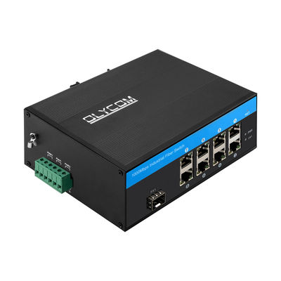 IP44 Endüstriyel Ağ Anahtarı Ethernet Din Ray Kurulumu 8 RJ45 Bağlantı Noktası