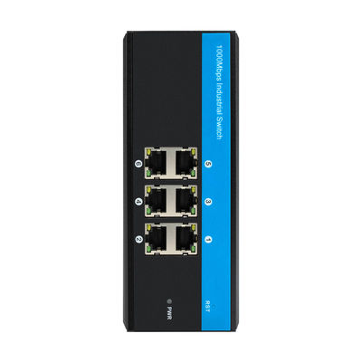 E-Mark Ağı Değiştirici 6 Port Yönetilmeyen Endüstriyel Din Rail Megabit Temelli