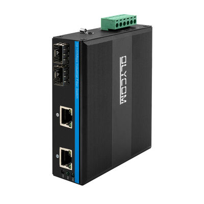CE 10/100Mbps Endüstriyel Ağ Değiştiricisi 2 SFP Port ve 2 Ethernet Port Yönetilmemiş