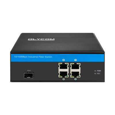 5 Port Endüstriyel Fiber Değiştiricisi 10/100M Hızlı Ethernet DIN Rail Yönetilmeyen Fanless CE