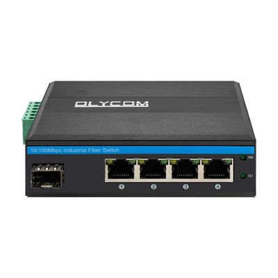Endüstriyel POE Değiştiricisi, 1 SFP Port ve 4 RJ45 Port ile DIN Demiryolu Montajı için