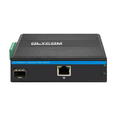 Endüstriyel Ethernet Medya Dönüştürücü SFP Fiber 10/100Mbps Yönetilmeyen Sağlam Kasa