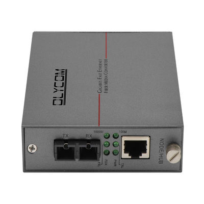 Tek Modlu Fiber Medya Dönüştürücü Gigabit Ethernet DC5V 2U Şasi Montajlı Yönetilmeyen CE