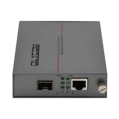 Gigabit Yönetilmeyen Fiber Optic Ethernet Medya Dönüştürücü SFP Slot DC5V Rack Montajlı