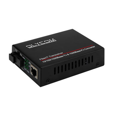 Tek Fiber WDM Optik Medya Dönüştürücüsü Gigabit Yönetilmeyen 14-Slot Rack Montable 20KM