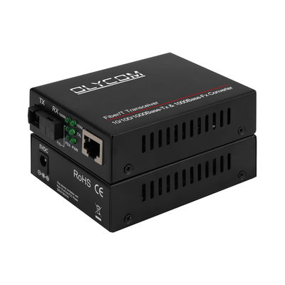 Gigabit Tek Mod Medya Dönüştürücü PoE Yönetilmemiş DC48V 1310/1550nm 20KM SC Fiber