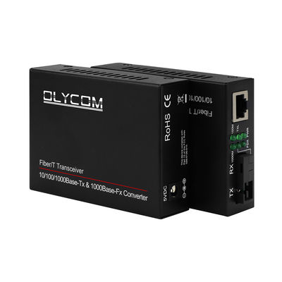 Gigabit Tek Mod Medya Dönüştürücü PoE Yönetilmemiş DC48V 1310/1550nm 20KM SC Fiber