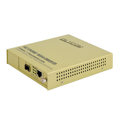 SFP Tek fiber medya dönüştürücü 10/100Mbps AC Giriş Yönetilmemiş LFPT 2KM 20KM CE