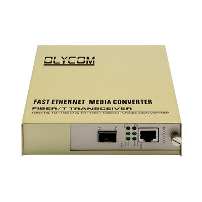 SFP Yuvası Raf Medya Dönüştürücü, 1310nm Tek Modlu Fiberden Ethernet Dönüştürücüye