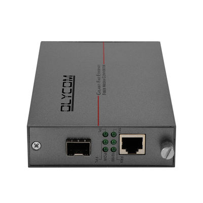 Gri POE Fiber Optik Ethernet Medya Dönüştürücü LC Fiber SFP Megabit 10/100M