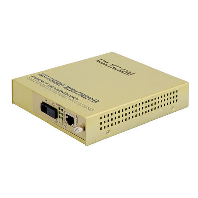 Tek çekirdekli fiber optik Ethernet medya dönüştürücü yönetilmemiş 1310/1550nm 220V AC giriş