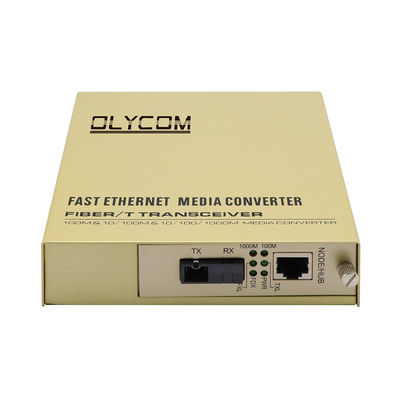 Tek çekirdekli fiber optik Ethernet medya dönüştürücü yönetilmemiş 1310/1550nm 220V AC giriş