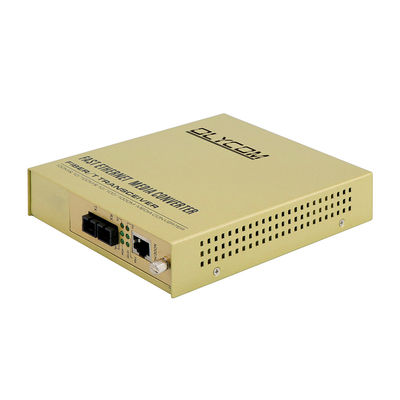 10/100Mbps Fiber Optic Ethernet Yönetilmeyen Medya Dönüştürücü Çift Fiber 220V AC Giriş