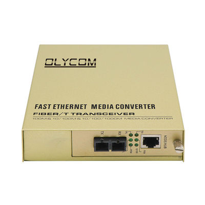 10/100Mbps Fiber Optic Ethernet Yönetilmeyen Medya Dönüştürücü Çift Fiber 220V AC Giriş
