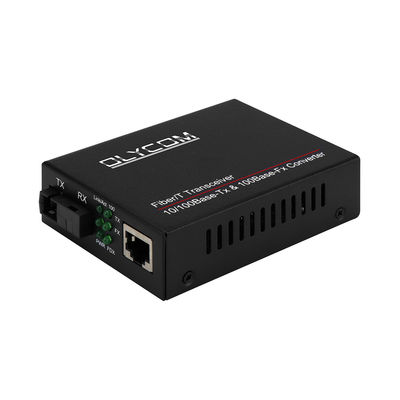 WDM Hızlı Ethernet Fiber Optik Medya Dönüştürücü LFPT Yönetilmemiş 20KM SC Port CE