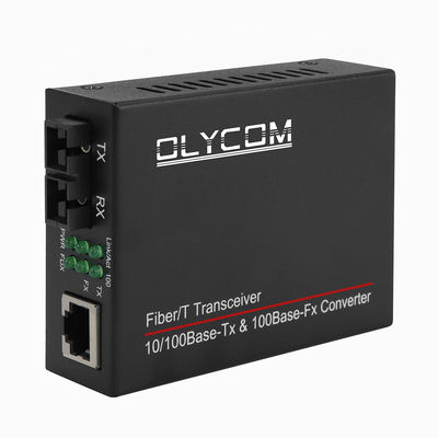 10/100M PoE Medya Dönüştürücü Fiber Optic Ethernet 48V SC IPC CE için çift fiber