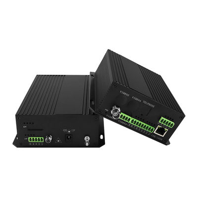 BIDI verisiyle video optik dönüştürücü RS232 RS485 kuru temas WDM FİBER RACK DC12V yüklü