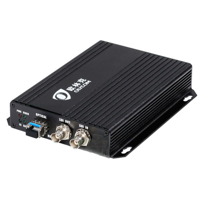 1080P HD SDI Video Fiber Extender Optik Dönüştürücü Lokal Loopout 12V ile Tek Mod 20km