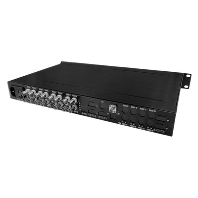 16 Port AHD CVI TVI CVBS Video To Fiber Converter HD 1080P CCTV İzleme AC220V