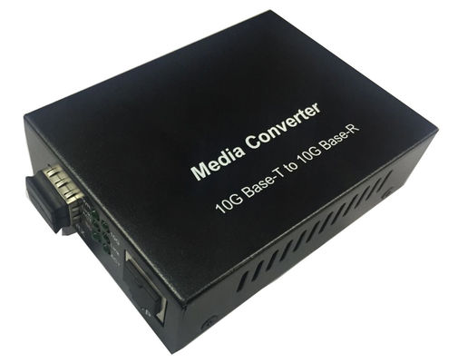 10G RJ45 SFP+ Medya Dönüştürücü 1000M 2.5G 5G Otomatik algılama hızı yönetilmemiş 12VDC CE