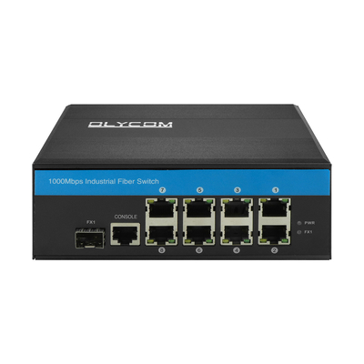 Dış 2.5G Yönetilen Fiber Switch Endüstriyel Gigabit Ethernet 8 Port ERPS Halkası Yönetilebilir