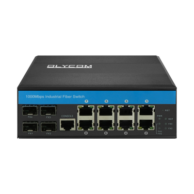12 Port Endüstriyel Yönetilen Ethernet Değiştiricisi 2.5G Fiber ERPS Ring L2 Yönetilebilir