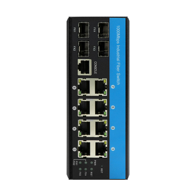 12 Port Endüstriyel Yönetilen Ethernet Değiştiricisi 2.5G Fiber ERPS Ring L2 Yönetilebilir