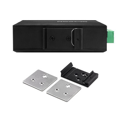 Mini 5 Port Gigabit Endüstriyel Fiber SFP Switch Yönetilmeyen DIN Rayı DC12V